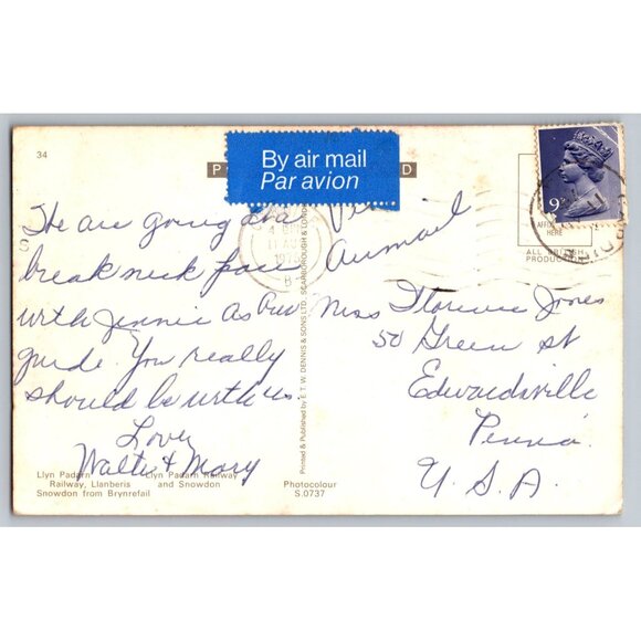 Vintage Llanberis Lakeside Railway Postcard Wales #1631 - Picture 2 of 2